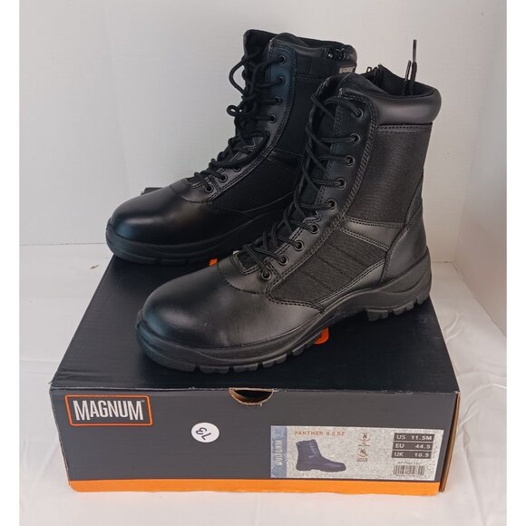 Magnum Panther Tactical Boots Mens 11.5M Black Leather Military Police New Other - Picture 1 of 16